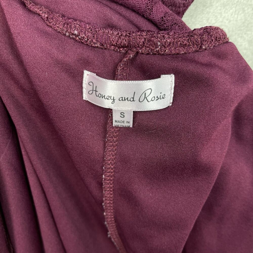 Honey & Rosie Plum Lace Glitter Cocktail Dress S Elena Gilbert Vampire Diaries - Picture 8 of 14